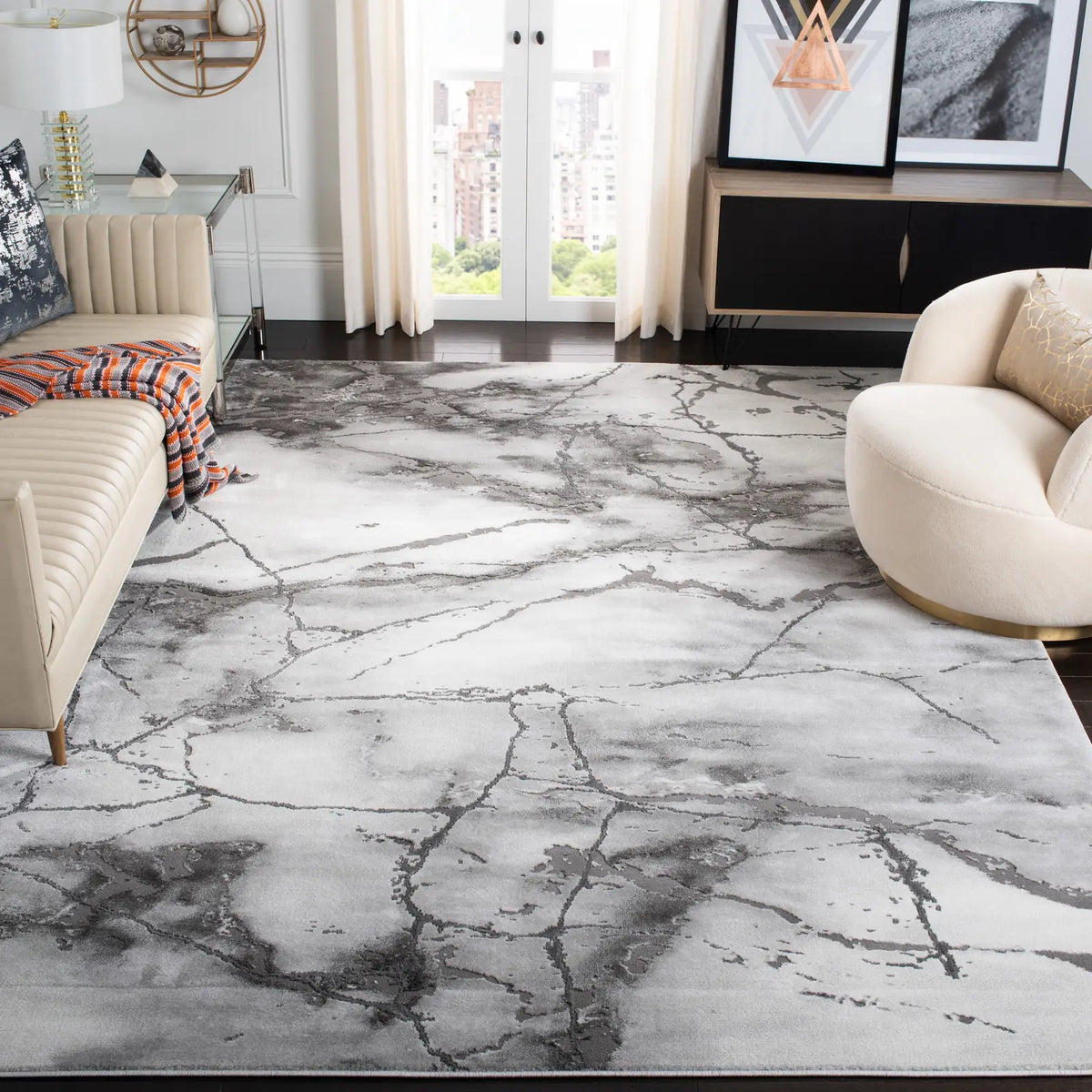 Safavieh Craft 10'-6" x 14'-0" Rug in Grey / Silver