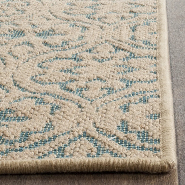 Safavieh Palm Beach 2'-0" x 8'-0" Rug in Natural / Turquoise