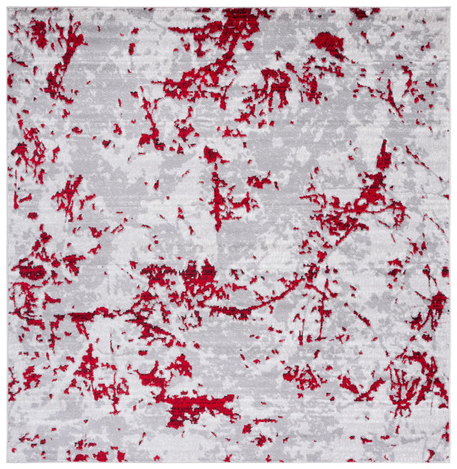 Safavieh Skyler 6'-7" x 6'-7" Rug in Grey / Red