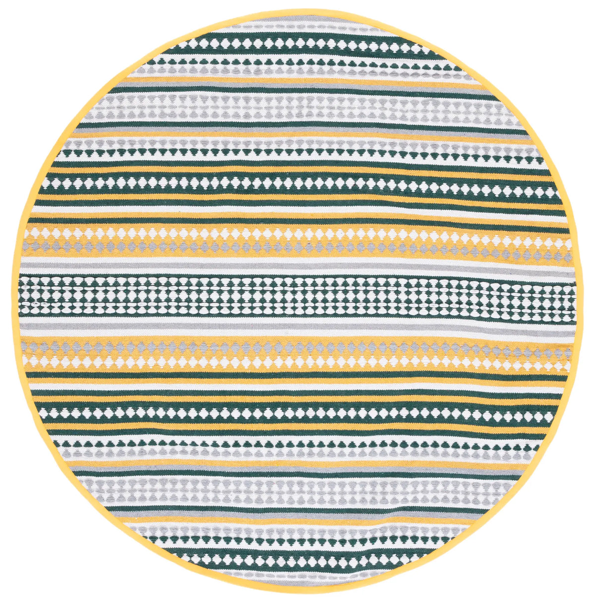 Safavieh Montauk 6'-0" x 6'-0" Rug in Yellow / Ivory