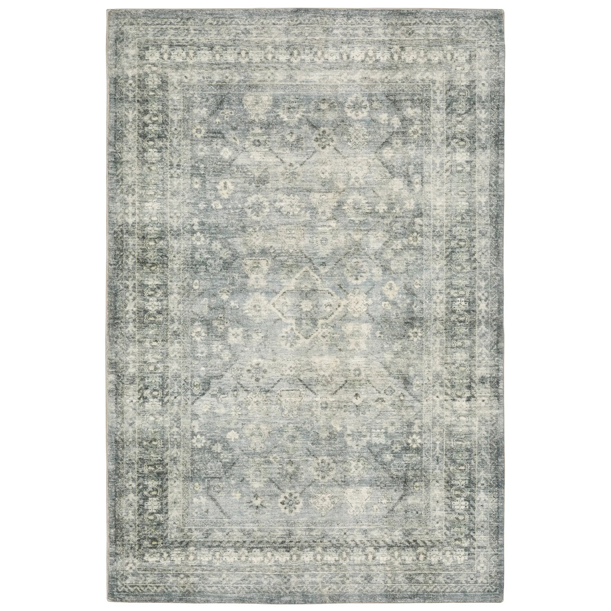 Oriental Weavers Savoy 28106 Blue/ Ivory Rug - main flat
