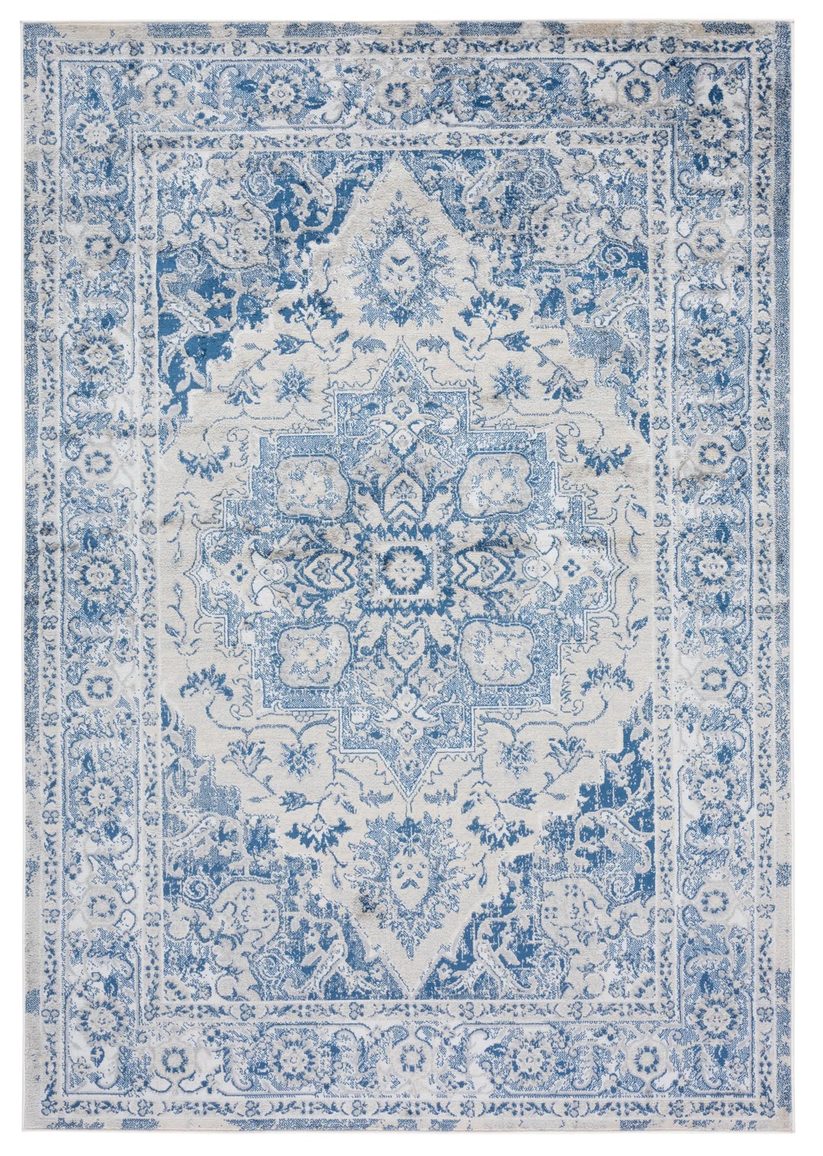 Safavieh Brentwood 4'-0" x 6'-0" Rug in Blue / Ivory