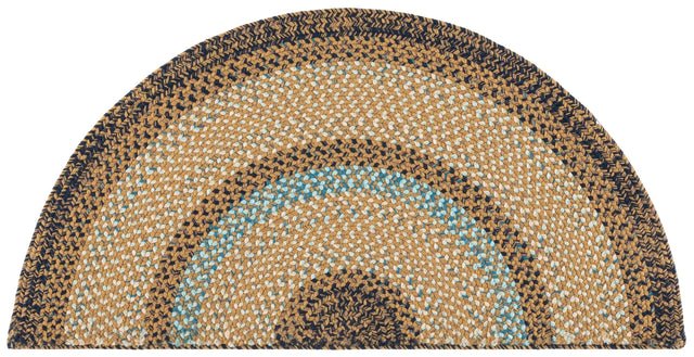 Safavieh Braided 2'-0" x 4'-0" Rug in Brown / Navy