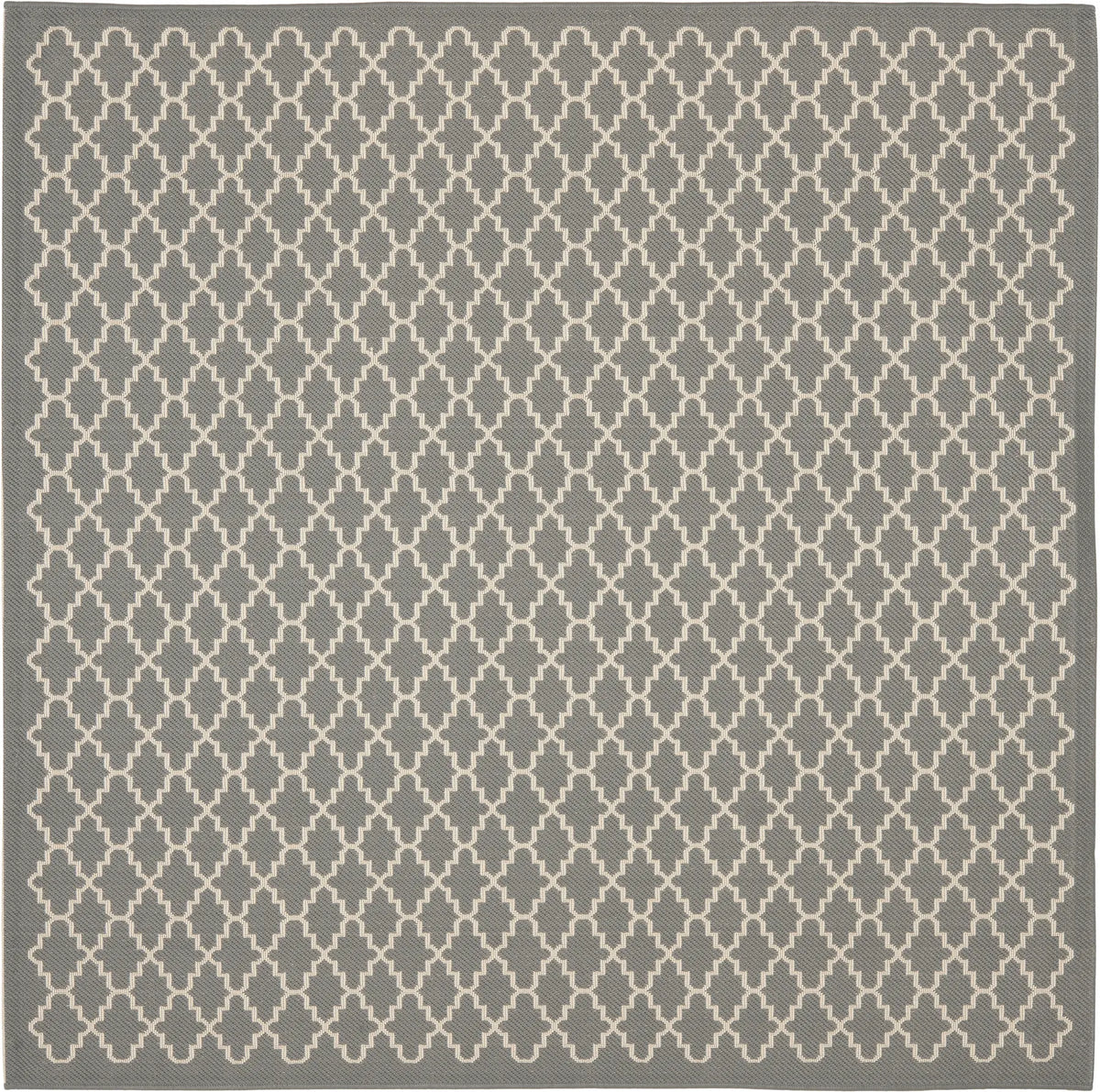 Safavieh Courtyard 6'-7" x 6'-7" Rug in Anthracite / Beige