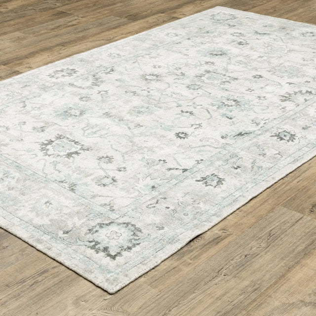 Oriental Weavers Sphinx Windham WIN04 Blue Rugs - angle detail