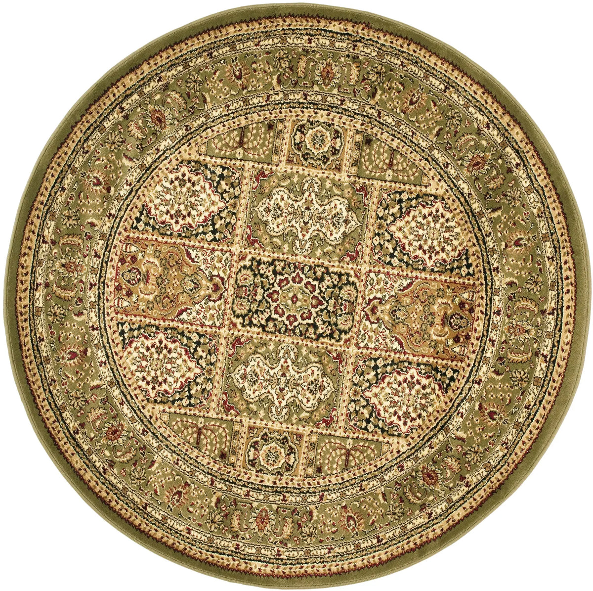 Safavieh Lyndhurst 5'-3" x 5'-3" Rug in Multi / Green