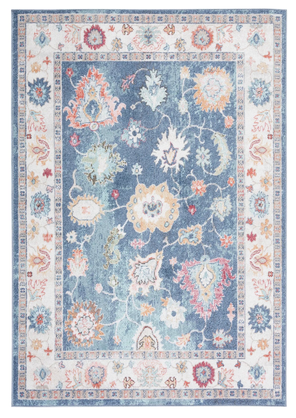 Safavieh Phoenix 500 4'-5" x 6'-5" Rug in Navy / Ivory