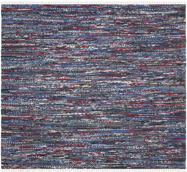 Safavieh Rag Rug 6'-0" x 6'-0" Rug in Blue / Multi