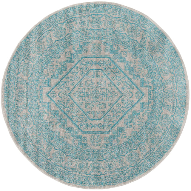 Safavieh Adirondack 6'-0" x 6'-0" Rug in Light Grey / Teal