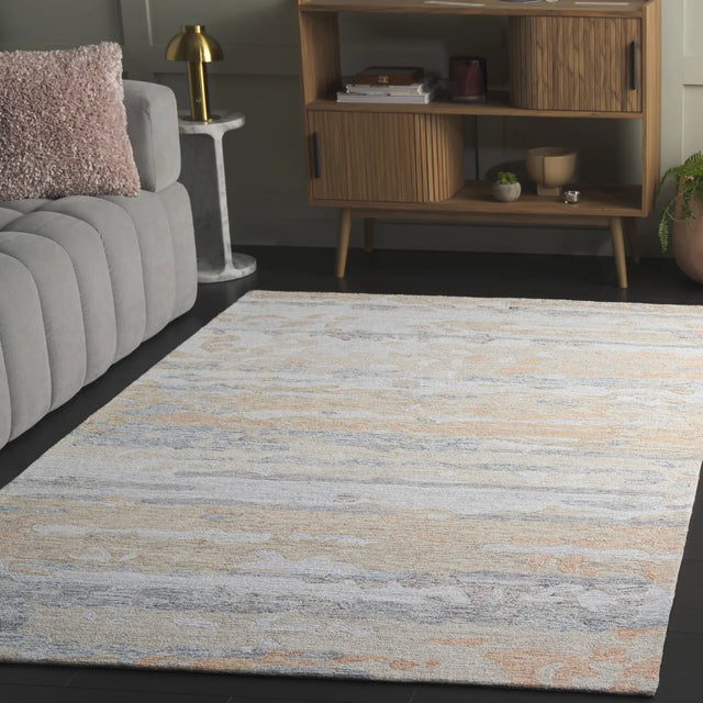 Safavieh Ebony 4'-0" x 6'-0" Rug in Grey / Rust