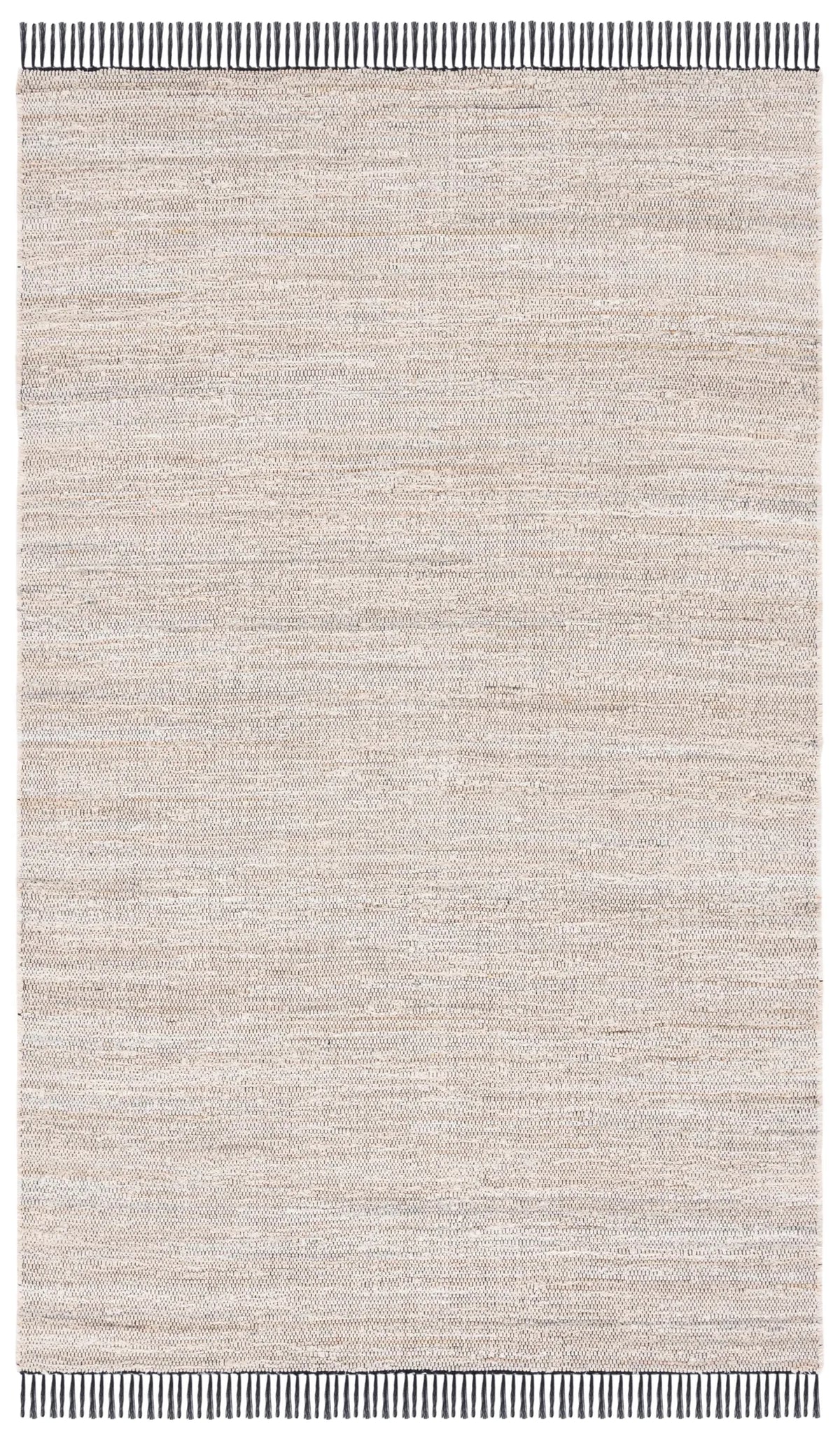 Safavieh Rag Rug 4'-0" x 6'-0" Rug in Ivory / Black