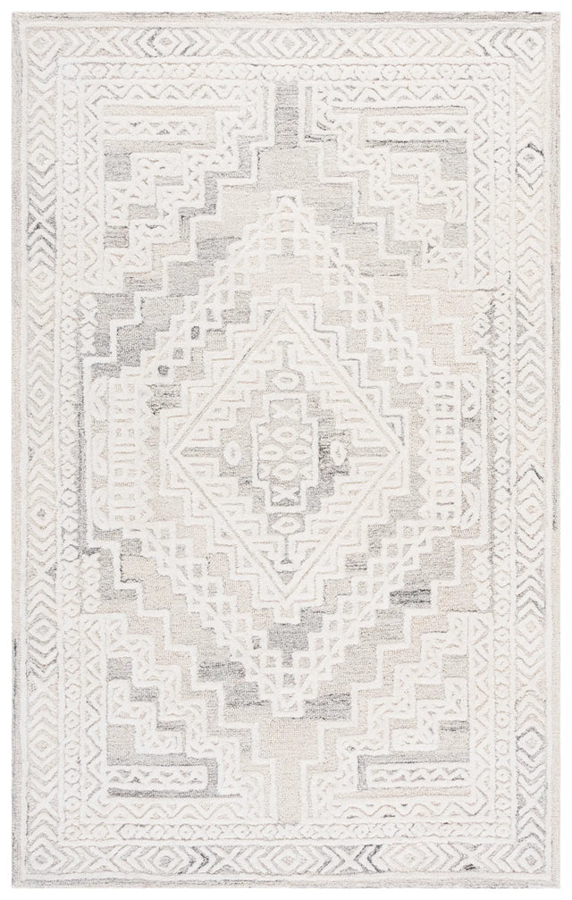 Safavieh Metro 4'-0" x 6'-0" Rug in Light Grey / Ivory