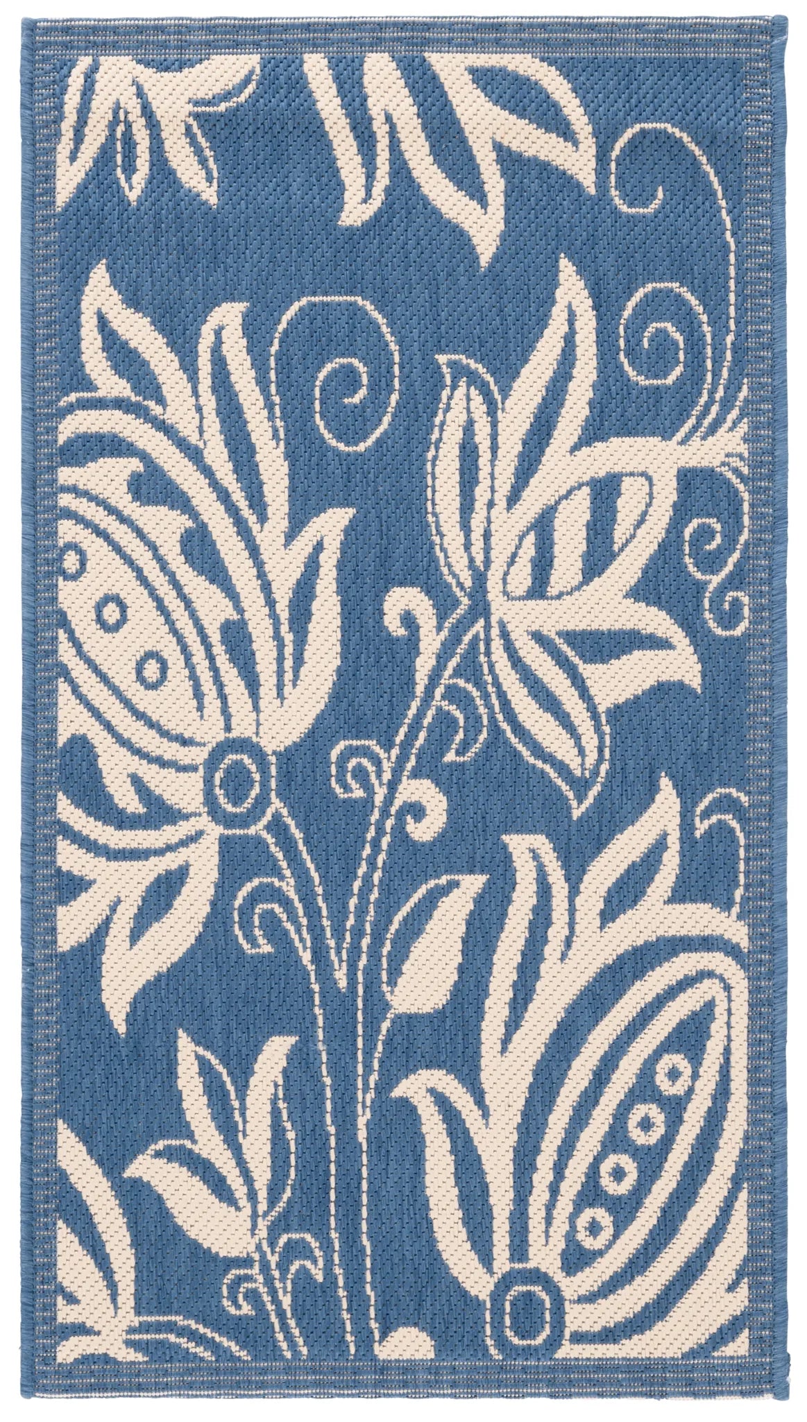 Safavieh Courtyard 2'-0" x 3'-7" Rug in Blue / Natural