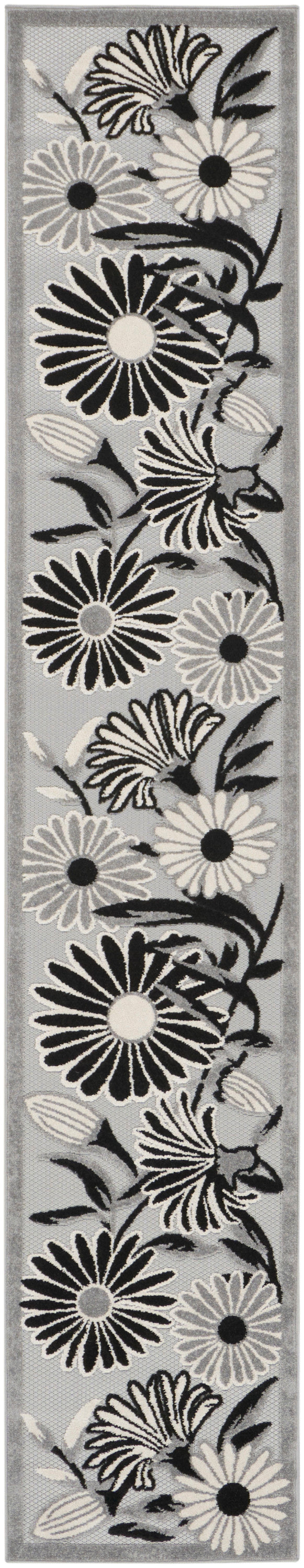 Nourison Aloha Alh33 Black White Rug