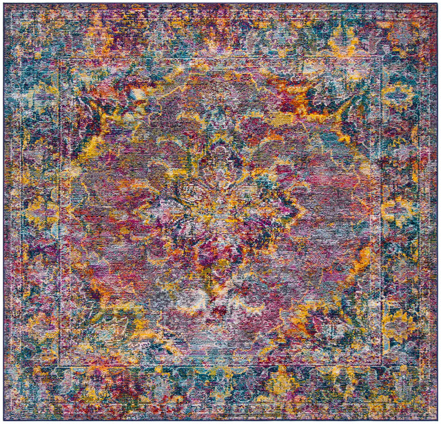 Safavieh Crystal 7'-0" x 7'-0" Rug in Navy / Light Blue