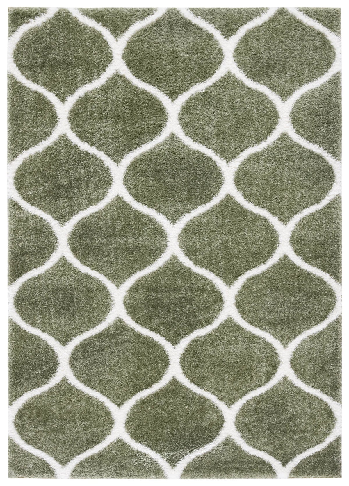 Safavieh Tahoe Shag 4'-0" x 6'-0" Rug in Sage / White