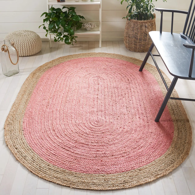 Safavieh Natural Fiber 5'-0" x 8'-0" Rug in Pink / Natural