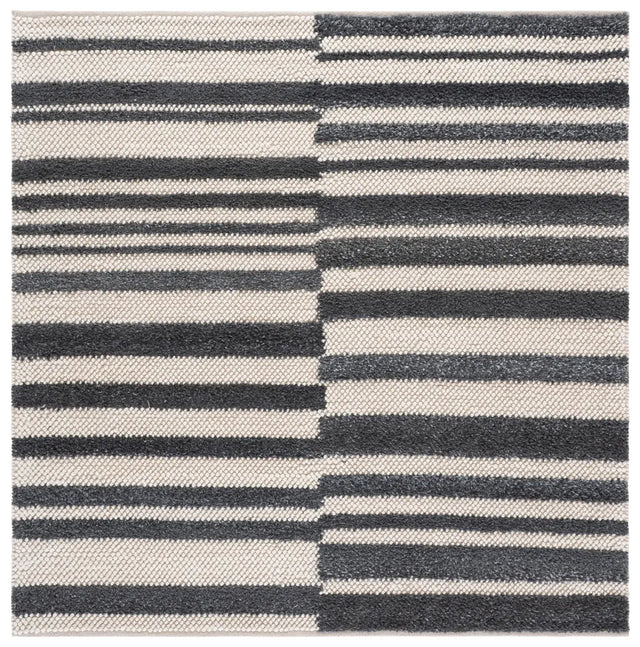 Safavieh Natura 6'-0" x 6'-0" Rug in Dark Grey / Ivory