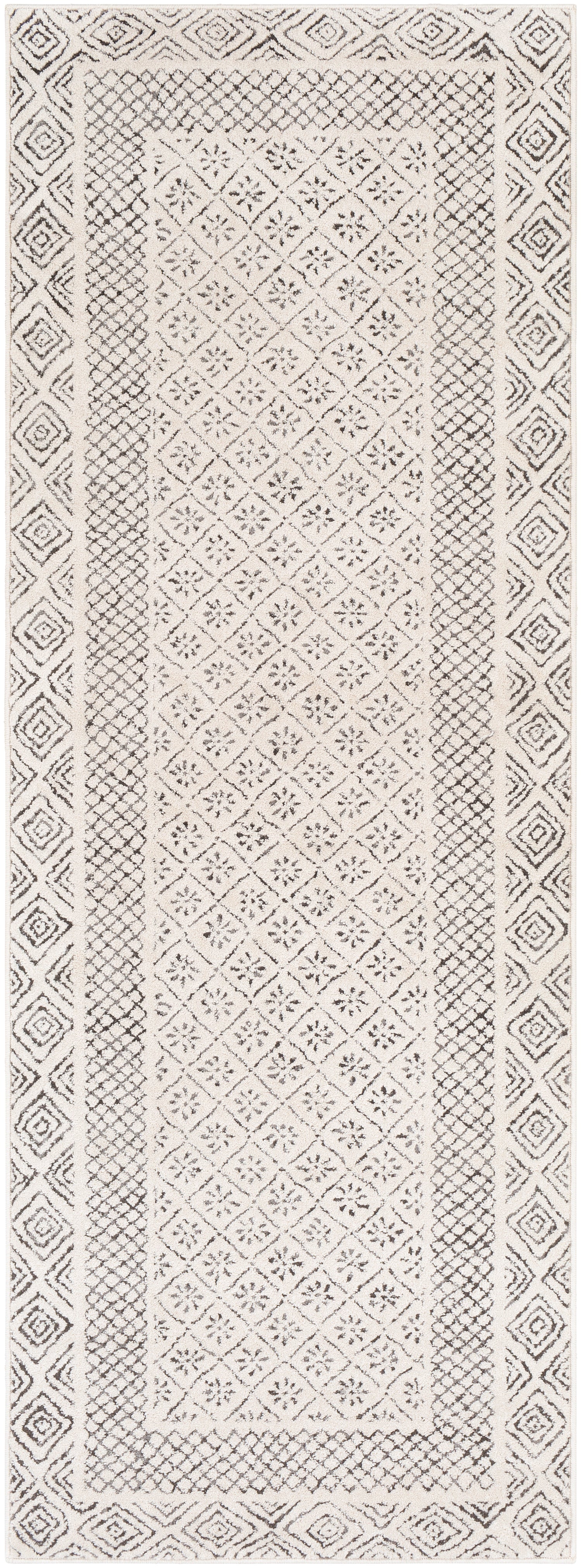 Surya Bahar Bhr-2321 Light Beige, Charcoal Rug.