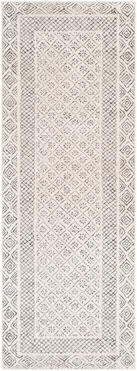 Surya Bahar Bhr-2321 Light Beige, Charcoal Rug.