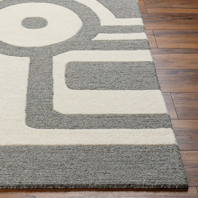 Surya Brook Bko-2300 Beige, Charcoal Rug.