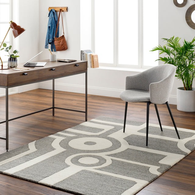 Surya Brook Bko-2300 Beige, Charcoal Rug.