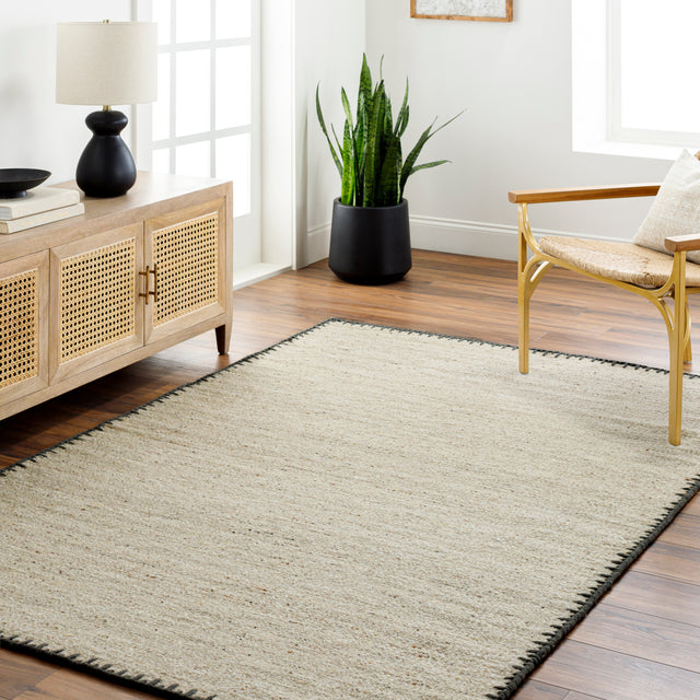 Surya Berkeley Bky-2300 Charcoal, Light Beige, Beige Rug.