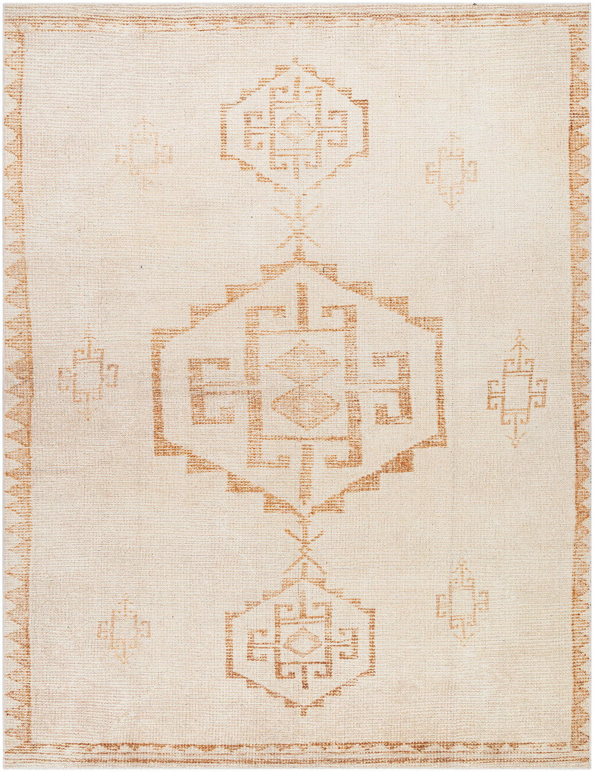 Surya Solana Booc-2301 Ivory, Burnt Orange Rug.