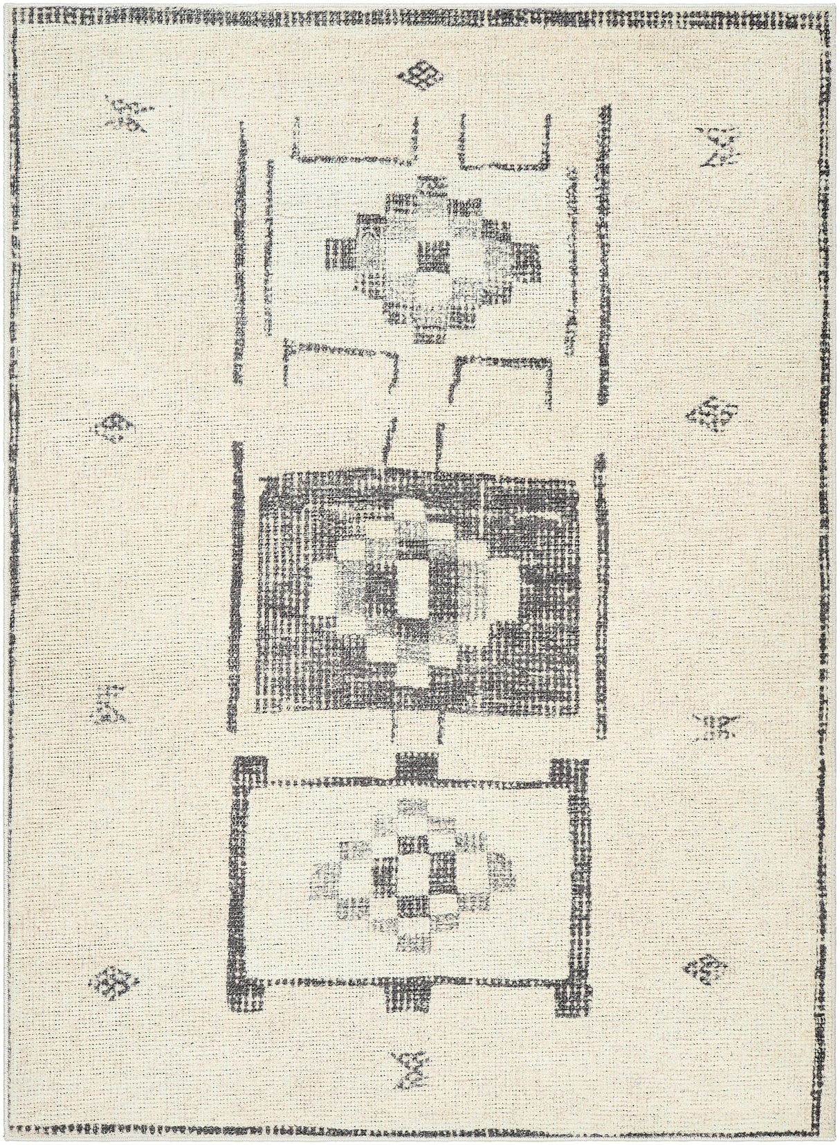 Surya Solana Booc-2302 Ivory, Black, Beige Rug.