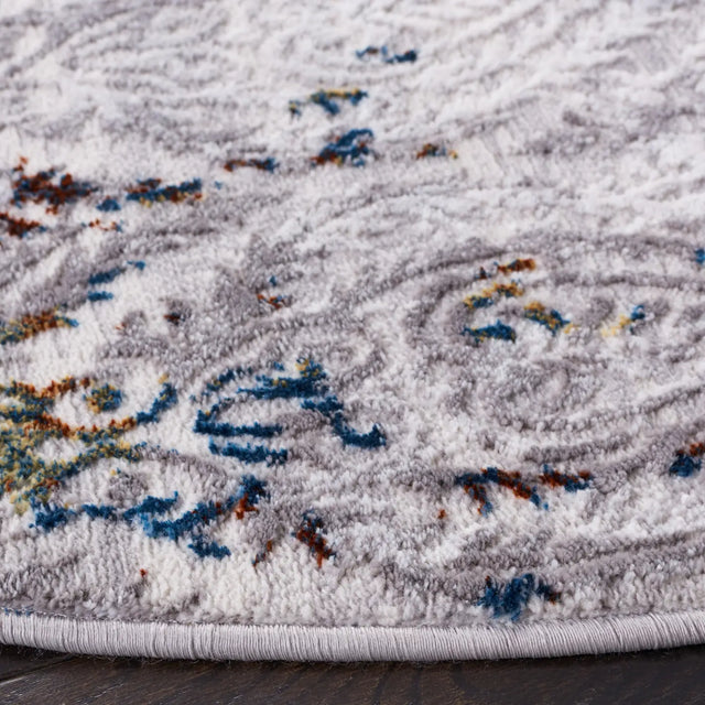 Safavieh Amelia 6'-7" x 6'-7" Rug in Grey / Blue Gold