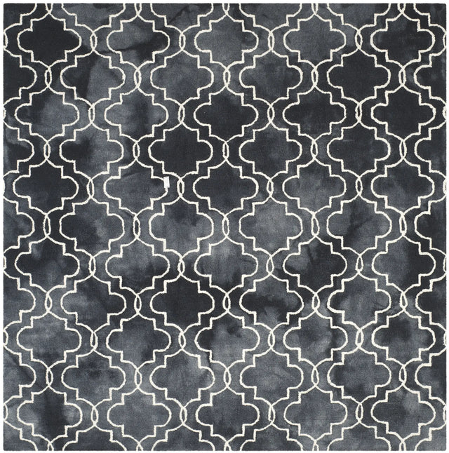 Safavieh Dip Dye 7'-0" x 7'-0" Rug in Graphite / Ivory