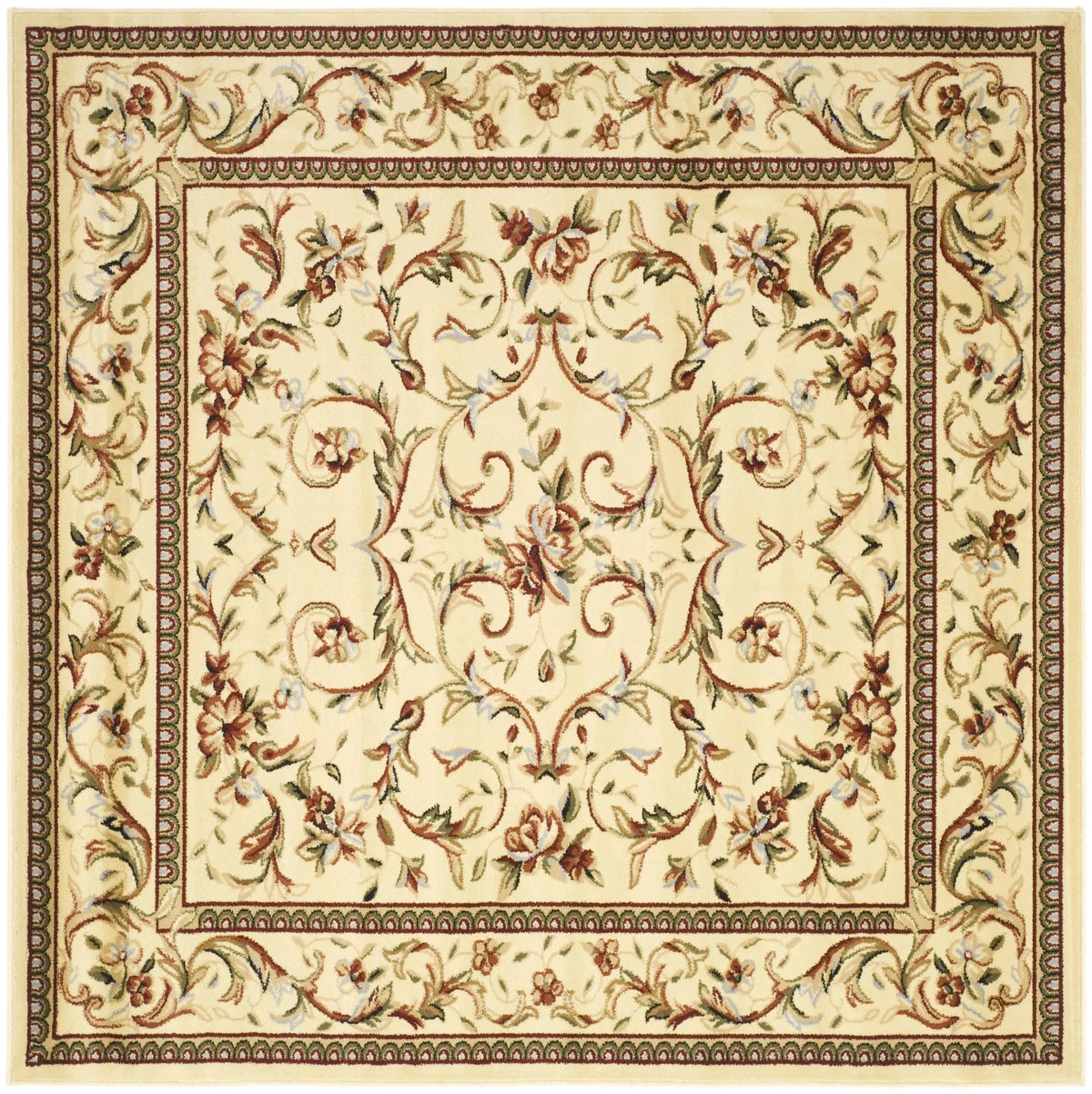 Safavieh Lyndhurst 6'-0" x 6'-0" Rug in Ivory / Ivory