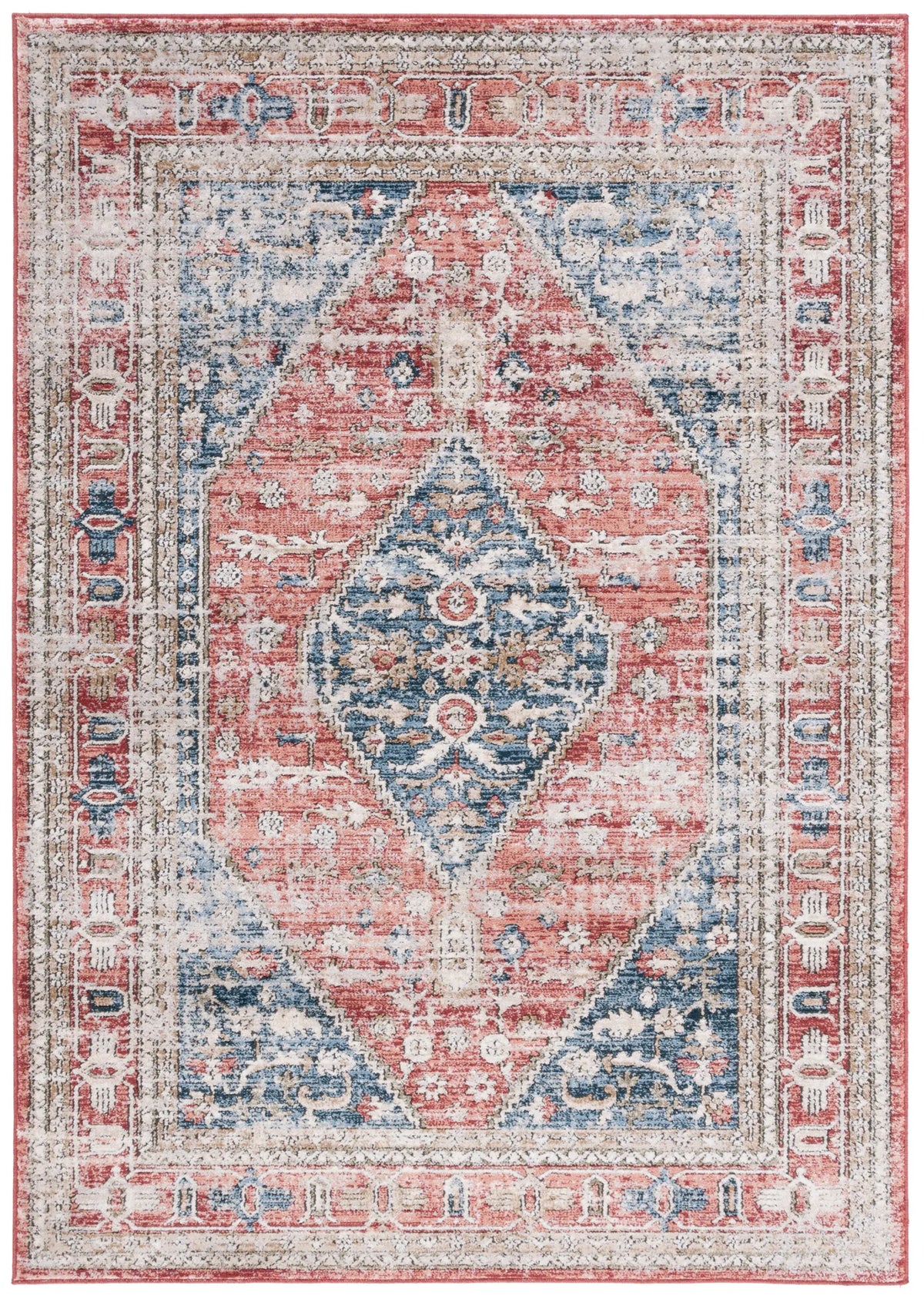 Safavieh Rosewood 4'-0" x 6'-0" Rug in Blue / Red