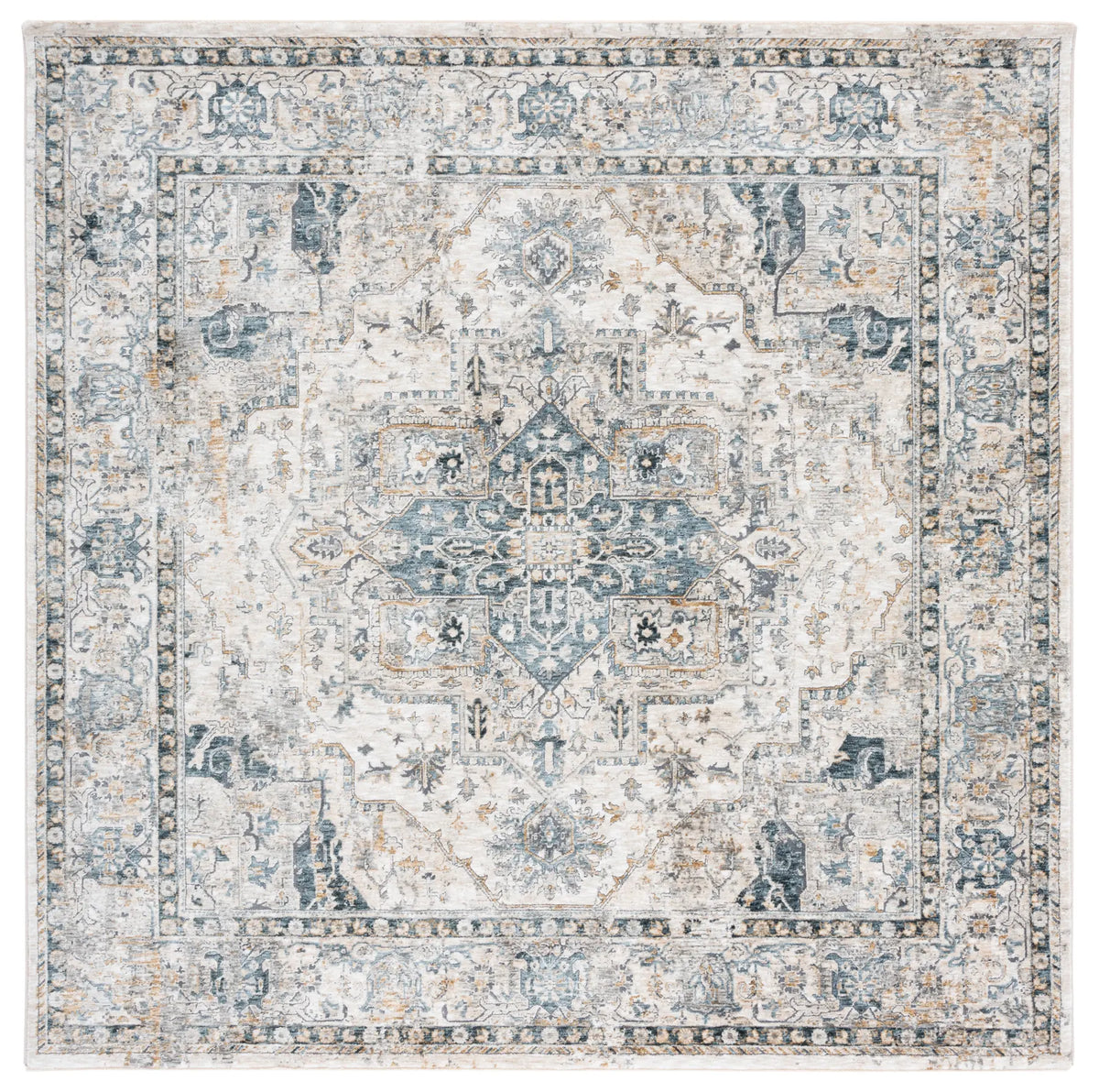 Safavieh Dream 6'-7" x 6'-7" Rug in Ivory / Navy
