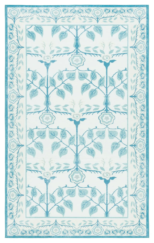 Safavieh Martha Stewart Washable 3'-0" x 5'-0" Rug in Ivory / Light Blue