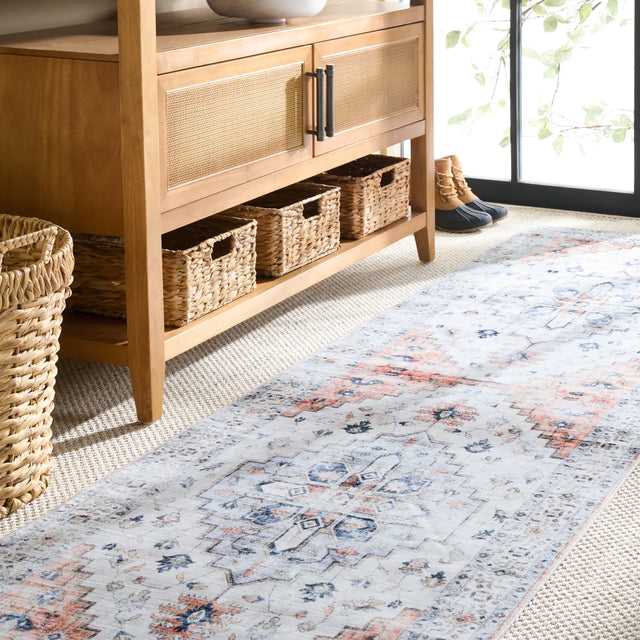 Safavieh Martha Stewart Washable 2'-6" x 8'-0" Rug in Sage / Light Rust