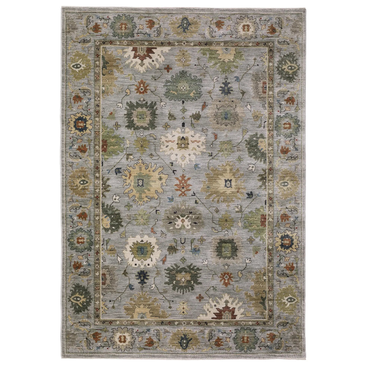 Oriental Weavers Sphinx ELIANA ELI03 Blue Floral Rugs - main flat