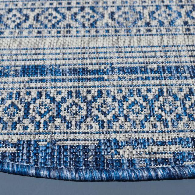Safavieh Courtyard 6'-7" x 6'-7" Rug in Navy / Grey