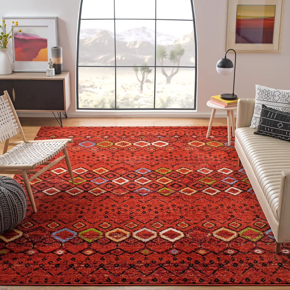 Safavieh Amsterdam 10'-0" x 14'-0" Rug in Terracotta / Multi