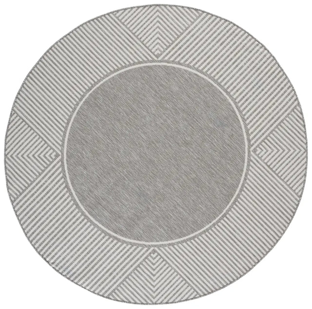 Safavieh Beach House 6'-7" x 6'-7" Rug in Grey / White