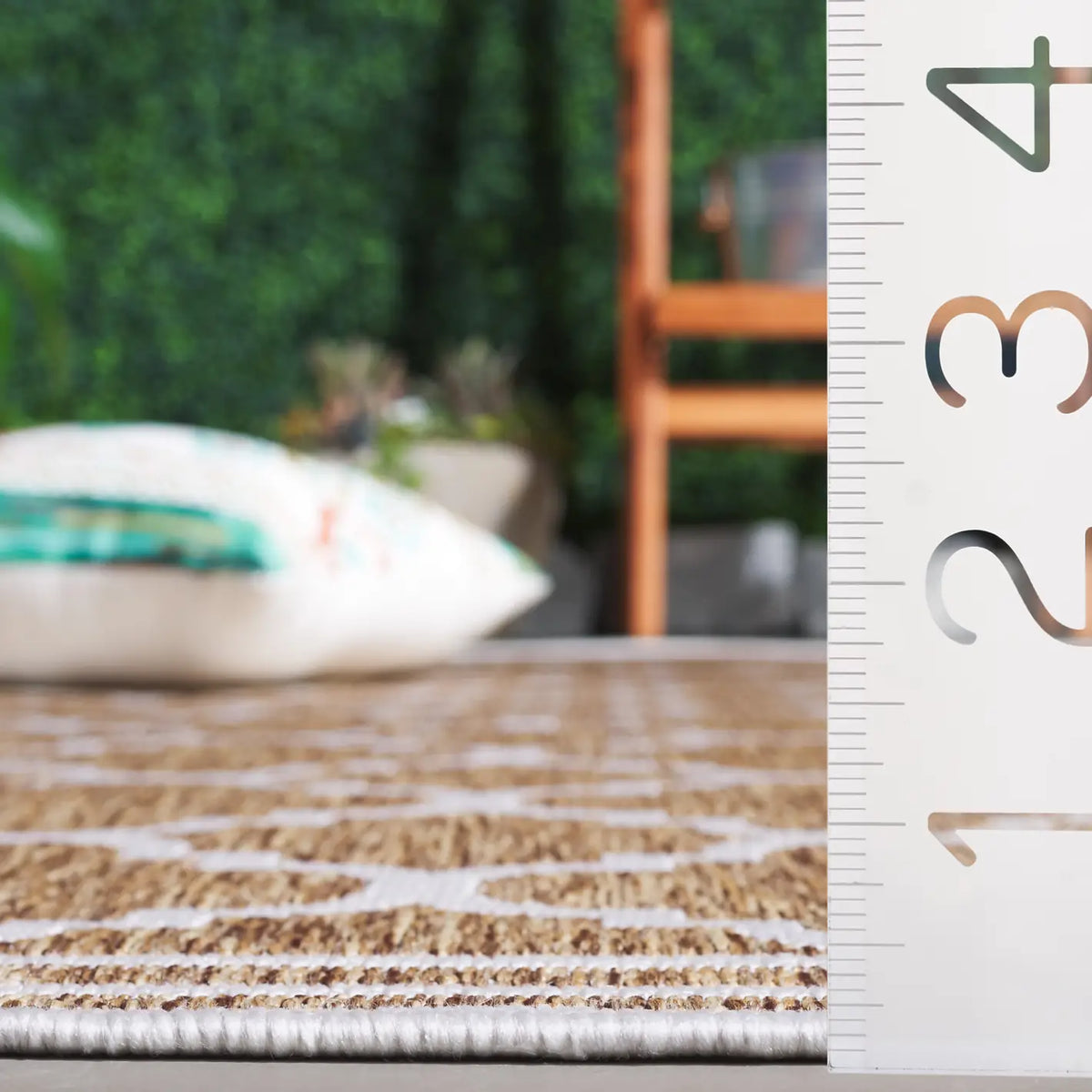 Safavieh Beach House 4'-0" x 6'-0" Rug in Brown / Ivory