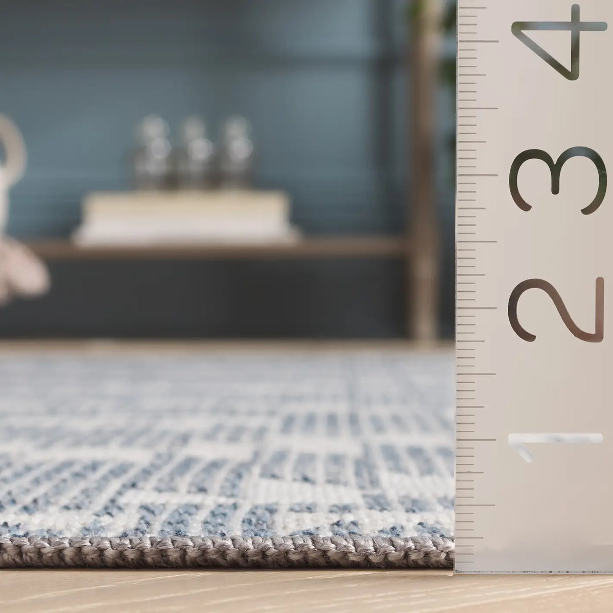 Safavieh Prairie 300 4'-0" x 6'-0" Rug in Blue / Grey