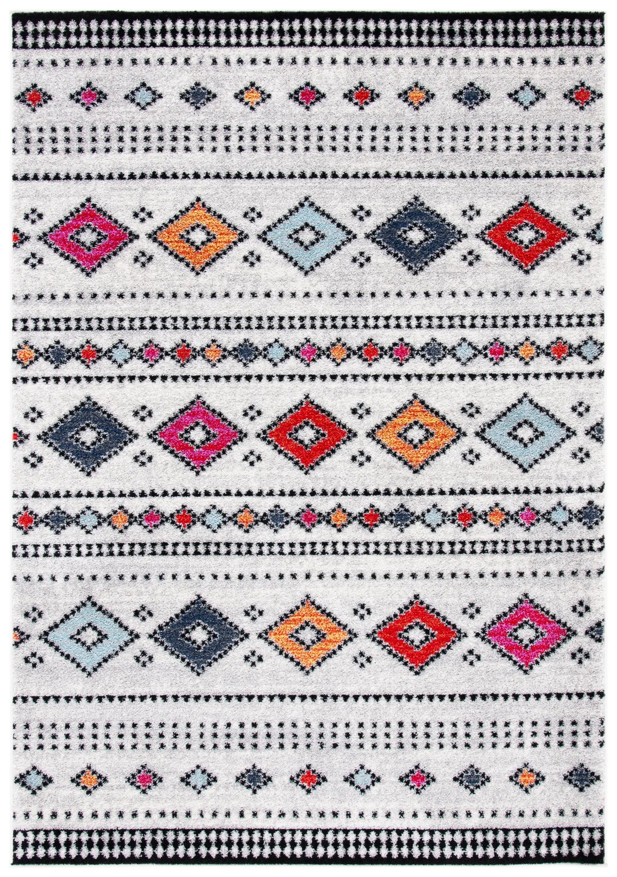 Safavieh Adirondack 4'-0" x 6'-0" Rug in Light Grey / Black