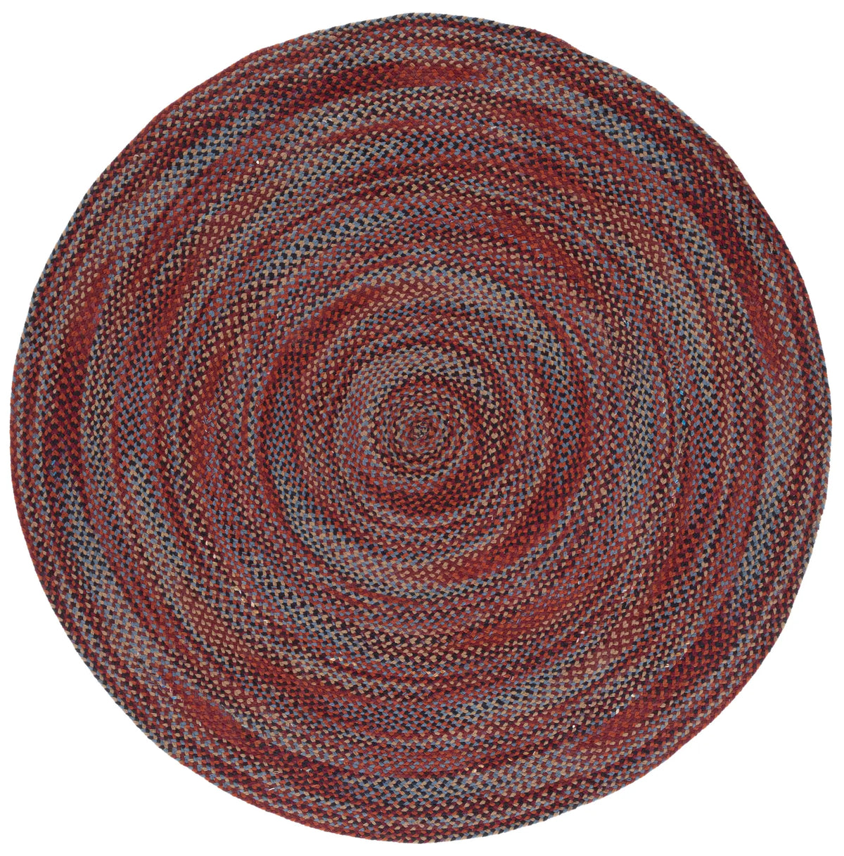 Safavieh Braided 5'-0" x 5'-0" Rug in Blue / Rust