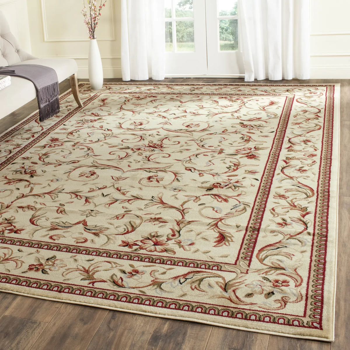 Safavieh Lyndhurst 10'-0" x 14'-0" Rug in Ivory / Ivory