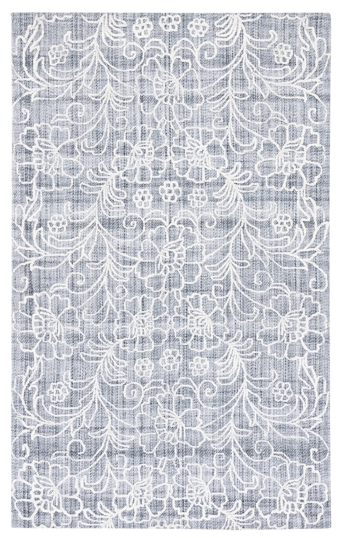 Safavieh Marbella 4'-0" x 6'-0" Rug in Dark Grey / Ivory