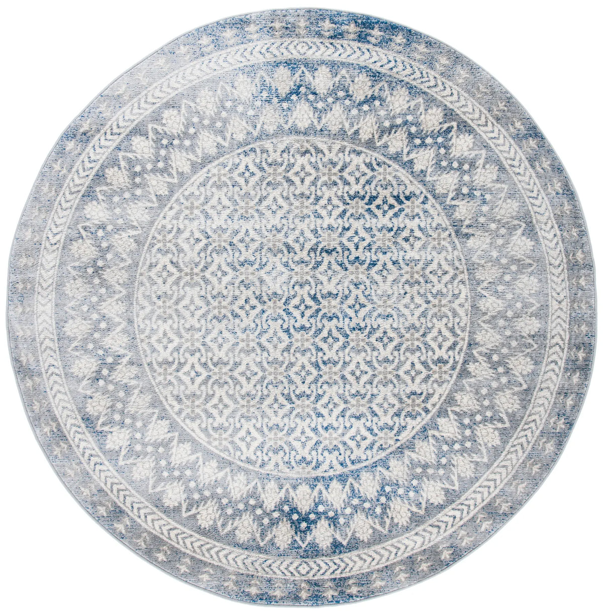 Safavieh Brentwood 6'-7" x 6'-7" Rug in Ivory / Light Grey