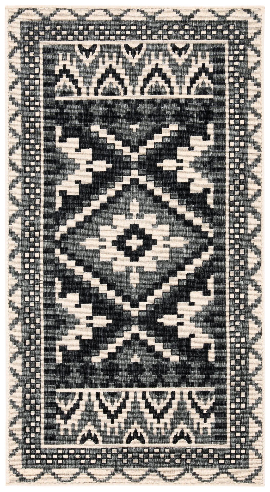 Safavieh Veranda 2'-7" x 5'-0" Rug in Black / Beige
