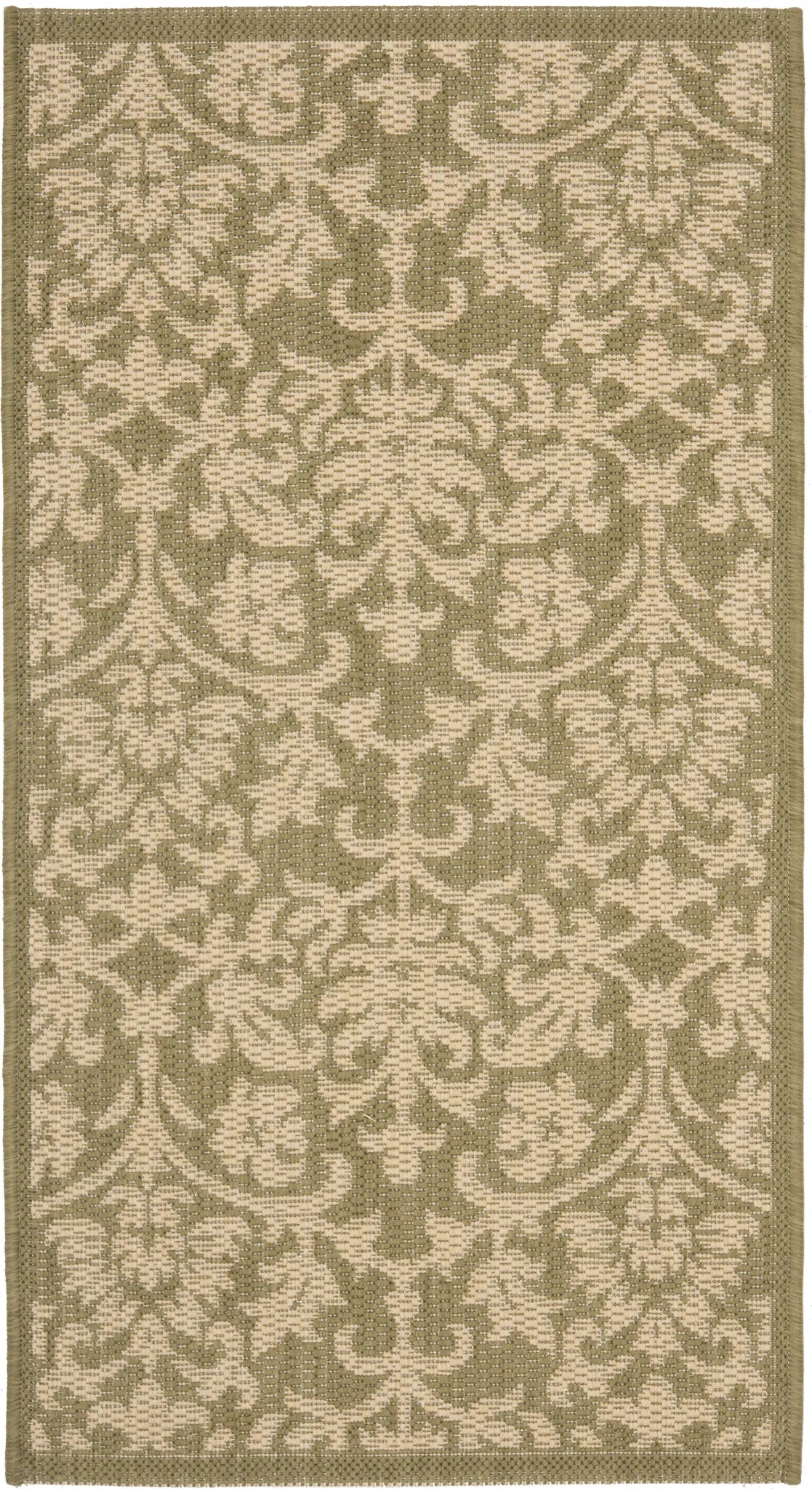 Safavieh Courtyard 2'-0" x 3'-7" Rug in Olive / Natural