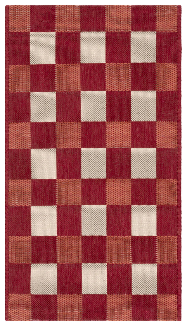 Safavieh Courtyard 2'-0" x 3'-7" Rug in Red / Beige